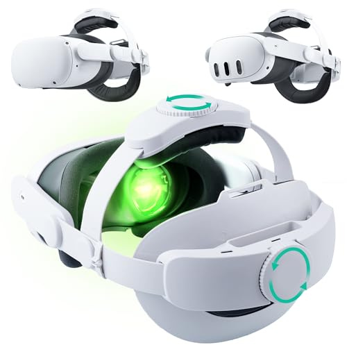 Correa de cabeza Noiposi para Meta Quest 3s/3/Quest 2, doble botones ajustables Elite Correa de repuesto, accesorios de casco de realidad virtual, apoyo mejorado, comodidad y reducción de presión