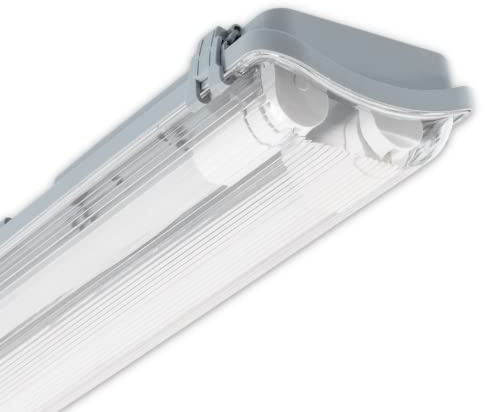 CLAR - Plafón hermético LED 18W, 120 cm, 2 tubos (Pack 1)