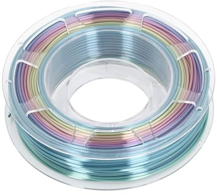 Regenbogen-PLA-Filament, 200 G, 1,75 Mm, PLA-Filament, Seide, Farbverlauf, 3D-Drucker-Filament für SUNLU, MYNT3D, Ender, Breite Anwendung, Kompatibilität und Vielseitigkeit