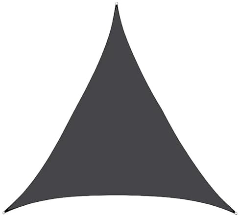 Vela Ombreggiante Triangolare, Vela Ombreggiante Impermeabile per Terrazza, Resistente Ai Raggi UV, Vela Ombreggiante da Giardino per Esterni con Corda,5x5x5m-黑色