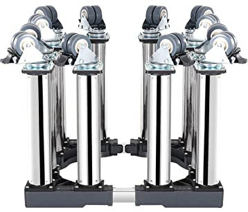 Base mobile per asciugatrice e frigorifero con 4 ruote bloccabili Base regolabile da 16-25 Base per lavatrice Ruote per elettrodomestici Carrello per frigorifero e congelatore Tappetino antivibran