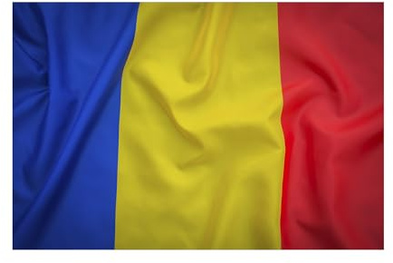 Bandera de [PAIS], Bandera 90cm x 150cm, Grande con Trabilla para Mástil y Cordones para Sujetar, Ligera, para Deportes, Fútbol, Edificios (Rumania 1ud)