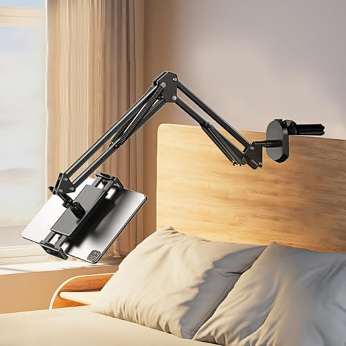 Tablet Halterung for iPad Halterung Bett, Tablet-Ständer für Bett, Ständerhalter 360 Grad Drehbarer, für iPad, Tablets, Telefone oder Andere Geräte mit 4,5 bis 12,9 Zoll Bildschirm