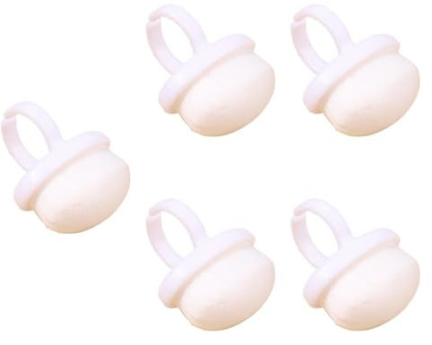 Fenteer Lot de 5 brosses à poussière pour ongles, brosse de nettoyage de la poussière pour nail art, brosse à boucle, brosse pour enlever la poudre, brosse, Blanc