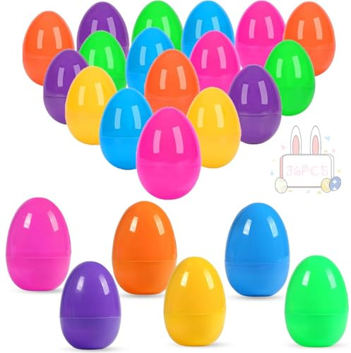 KUMSOD Confezione di 36 Uova Pasquali da Decorare - Ideale per Attività Manuali come Mestiere di Paillettes, Uova di Pasqua Fai-da-te Decoupage o Dipinto