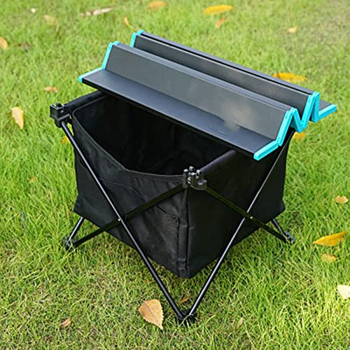 Outdoor-Klapptisch mit Ablagekorb, wasserdichter Picknicktisch für Camping und Grillen, inklusive Hängetasche und unsichtbarer Tasche