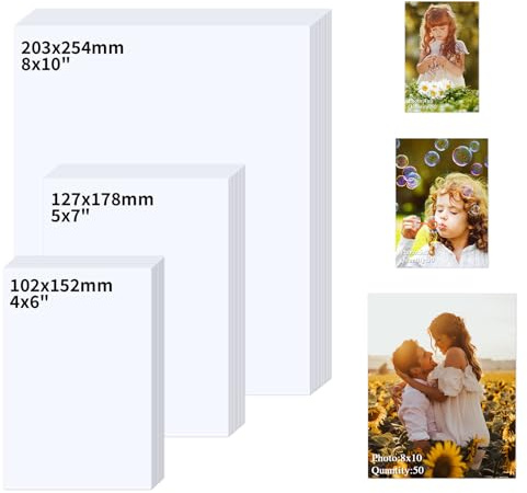 Vasemouh Carta Fotografica Lucida Set da 150,Carta Fotografica 200g