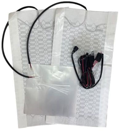 Jaqperd Kit Riscaldante Universale per Sedili Auto 12V Cuscinetti Riscaldanti In Fibra di Carbonio di Interruttori A Doppio Controllo A 2 Livelli Pulsanti