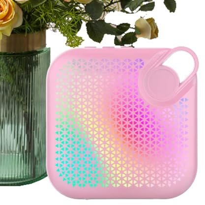 Enceinte portable, audio compact pour le bureau, haut-parleur portable avec lumière pour voiture, camping, voyage, extérieur