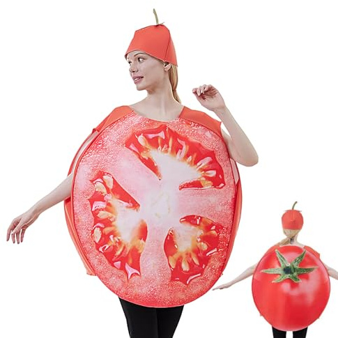 Generisch Costume di verdure | vestito per pomodori e verdure, divertente costume per donne, uomini, coppie, carnevale, Pasqua, Halloween