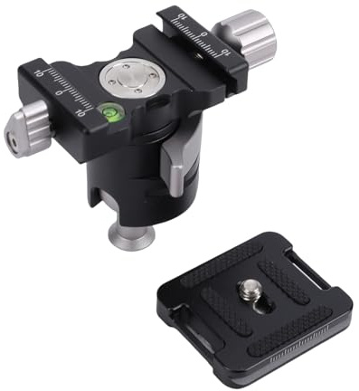 Generic Rotule D'appareil Photo Portable en Alliage D'aluminium avec Système de Verrouillage à Une Main pour la Photographie sur Trépied, Adaptée aux Appareils Photo sans Miroir et aux Smartphones