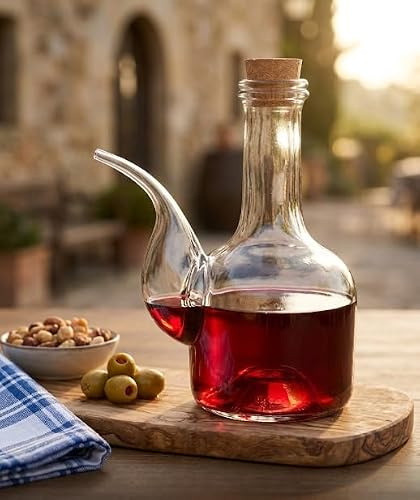 Barral de Vidrio Reciclado 500ml con Tapón de Corcho – Producto Artesanal Español de Vidrio Grueso y Resistente