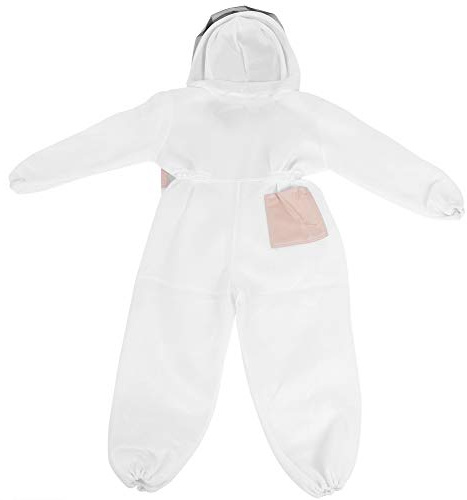 Tnfeeon Ventilerad Biodlingsdräkt Dubbla Dragkedjor Biodlarklänning med Hatt Air Mesh Bee Jacka för Biodling Skyddskläder L XL XXL (L)