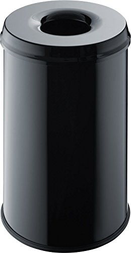 helit H2515695 - Sicherheitspapierkorb mit Löschkopf „the guardian“ 30 Liter, schwarz