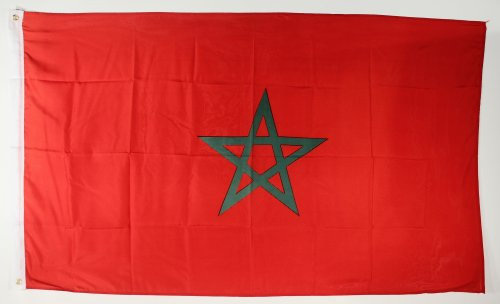 Buddel-Bini Flagge Fahne ca. 90x150 cm : Marokko Marokkoflagge Nationalflagge Nationalfahne
