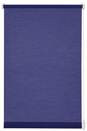 Gardinia Rollo zum Klemmen oder Kleben, Tageslicht-Rollo, Blickdicht, Alle Montage-Teile inklusive, EASYFIX Rollo Uni, Dunkelblau, 100 x 150 cm (BxH)