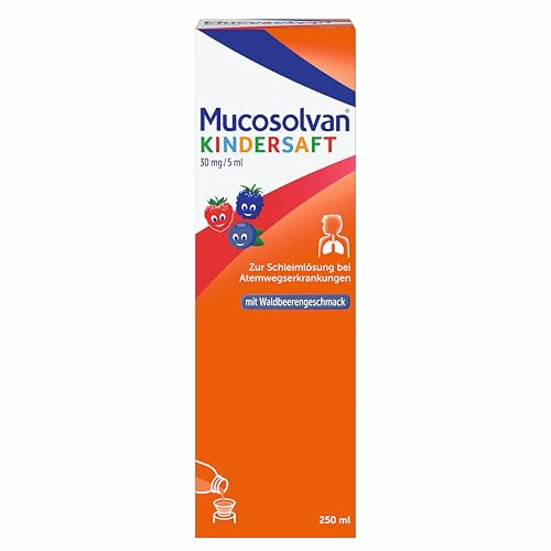Mucosolvan® Hustensaft | 250 ml | Hustenlöser bei Husten und festsitzendem Schleim | Mit Ambroxol für schnelle Hustenlinderung | Für die ganze Familie | Bei Erkältung oder Bronchitis