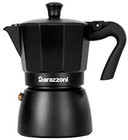 Barazzoni La cafetera Deluxe Negra 6 Tazas. Producto Certificado por la Academia Italiana Maestri del Caffè, Negro