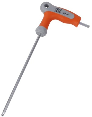 Larcele 1 Stück Innensechskantschlüssel Sattelschlüssel T-Griff mit Kugelkopf CR-V 2-10mm NLJBS-01(4mm) MEHRWEG