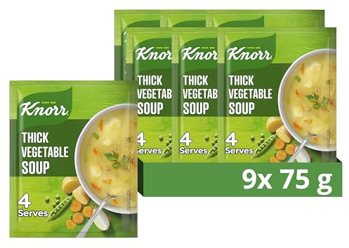 Knorr - Zuppa secca spessa vegetale, 9 x 75 g