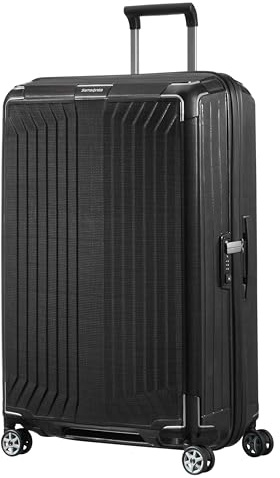 Samsonite Lite-Box - Premium Hartschalenkoffer Groß 75 cm, Reisekoffer mit 4 Rollen, Leicht, TSA-Schloss, 98L - 3.10 KG - Schwarz