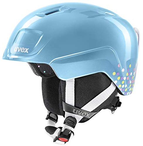 uvex heyya - Leichter Skihelm für Kinder - individuelle Größenanpassung - optimierte Belüftung - Blue Confetti - 51-55 cm