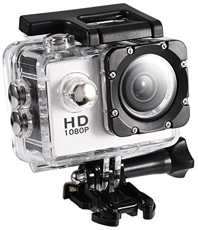 Mini DV Sports Camera,Action Camera 4K Waterproof 30m Outdoor Sports Video DV Camera 1080P Full HD LCD Mini Camcorder Mounting Accessories Kits(white)
