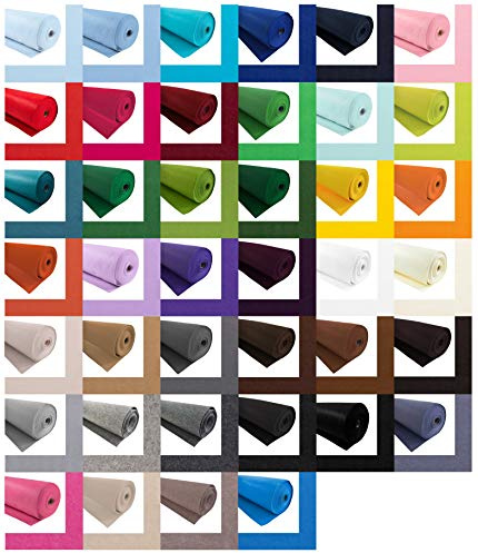 Bastelfilz Set 10 Bögen je 50 x 90cm Stärke 1,5mm bunter Mix Filzplatten Filzstoff Nähen Bastelprojekte