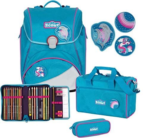Scout Alpha Schulranzen Set 4-TLG. Dolphins