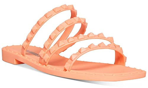 Steve Madden Skyler, Sandali Bassi Donna, Arancio Rosso Sera a Zig-Zag Sunset Chevron, 36 EU