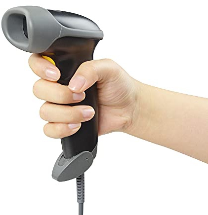 Posunitech TAH2 USB Handheld 2D Barcode Scanner für PC Windows Mac | Handheld 2D Barcode Scanner, USB Plug & Play, Unterstützt Windows, Mac und Linux, Geeignet für Einzelhandel und Lager
