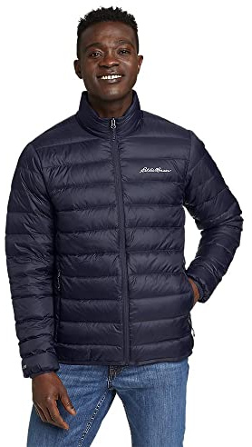 Eddie Bauer Men's CirrusLite Down Jacket, Atlantic Recycled, Large
