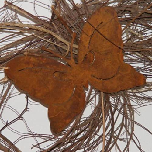 Rostikal Schmetterling Deko Gartenstecker Rost Figur 52 cm Gartendeko Vintage Beestecker