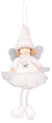 TianWlio Weihnachten Engel hängende Ornamente Weihnachtsbaum Anhänger Home Weihnachtsdekoration Mädchen Geburtstag Party Decor Ordnerhalterung Wand (White, One Size)