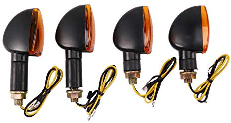 YSBRYD Universal 12V Luz Indicadora De Señal De De La Motocicleta Frente Trasero Luz Halógena Intermitente Flash Lámpara De Bicicleta para