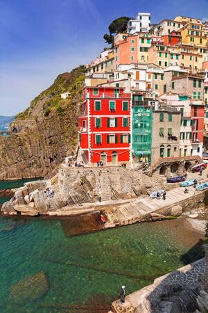 adrium Acryl-Bild 30 x 50 cm: Stadt Riomaggiore an der Küste des Ligurischen Meeres, Italien (59623395)
