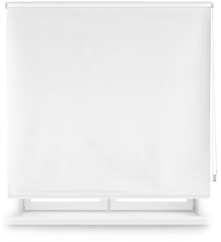 Blindecor Verdunkelungsrollo nach Maß | Farbe Rotweiß | 145 x 230 cm (Breite x Höhe) Stoffgröße 142 x 225 cm | Verdunkelungsrollo für Fenster
