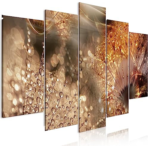 murando - Akustikbild Pusteblume 5 tlg Bilder Akustikschaum Schallschutz Wand Deko Akustikpaneele Wandpaneele Schalldämmung Wandbild Schallabsorber Akustikplatten Natur Tau Abstrakt b-C-10366-b-a
