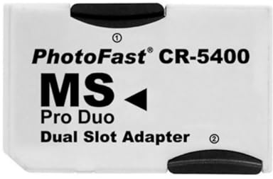 TECKEEN Dual Slot Adapter Converter for PSP, Convert 2 MicroSDHC (TF) Cards into MS Pro Duo Cards
