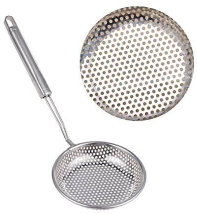 Alipis Siebschaufel Aus Servierlöffel Mit Löchern Für Heiße Töpfe Und Kochen Bratsieb Küchenutensil Silberfarben Ölfilterlöffel Für Zuhause Und Restaurant