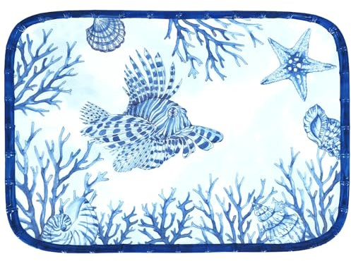Les Jardins de la Comtesse – Bandeja rectangular de melamina (45 x 32 cm), color coral
