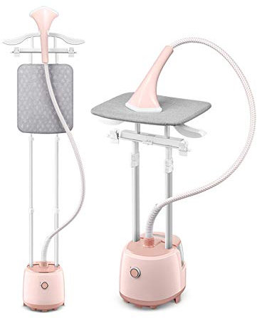 Stiratore verticale professionale per indumenti - Stiratore portatile telescopico bipolare da 2000 W con asse da stiro incorporato e serbatoio dell'acqua da 1,8 litri per negozio di abbigliamento com
