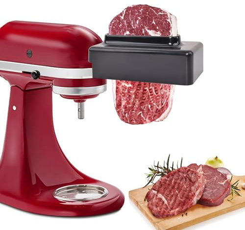 Meat Tenderizer for Kitchenaid Mixer, Meat Tenderize Attachment for Kitchenaid Stand Mixer with Stainless Gears, Black