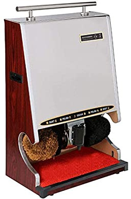 Home Shoe Shine Machine Home Electric Shoe Brush Machine Fashion Electric Shoe Shine Machine Voltage 220v Stainless Steel + auto-Sensing Solid Wood with Hand-Holding Soft Brush