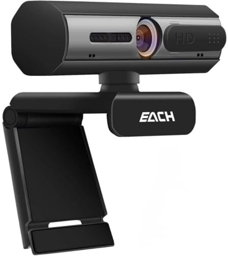 Full HD Webcam mit Autofokus, 4x Digitalzoom, Weitwinkelobjektiv, Dual Noise-Cancelling Mikrofon, Auto-Lichtkorrektur, Plug & Play, 1080p für PC, Laptop, Streaming, Videokonferenzen & Homeoffice