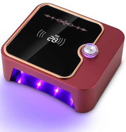 Zaxiva Lampe à ongles UV LED rechargeable,Lampe UV Ongles Gel,120s chronométrage libre,Capteur Automatique et Ecran LCD,lampes UV avec Capteur Automatique pour Vernis à ongles Gels,Maison et au Salon