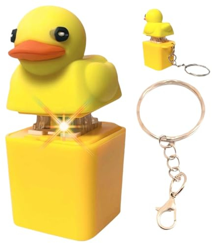 Quacking Duck Fidget Toy Keychain, Quacking Fidget Toy, Duck Keyboard Keycaps Anxietys Relief Toy, Fidget Duck Quacking Keyboard Button,That Quacks Quacking Duck Fidget Toy,Sensory Toys Stress Relieve