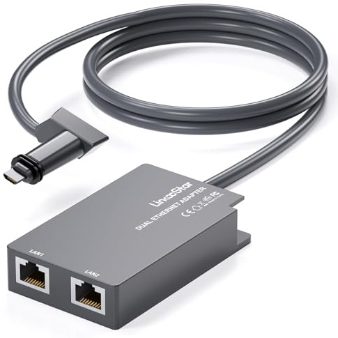 pour Starlink Adaptateur Ethernet Gen 2 à Deux Ports pour Starink V2 Ethernet avec Plusieurs Ports pour réseau Externe Filaire - Connexion Rapide et Stable jusqu'à 1 Gbit/s