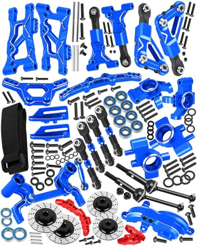 RCYouHott RC Alloy Upgrades Part for 1/10 4-Tec 2.0,Suspension Arm,Drive Shaft,CVD,Shock Tower,Shock Mounts,Caster Block,Steering Blocks,Stub Axle Carriers,Battery Clip,Brake Calipers,Cover,Navy Blue