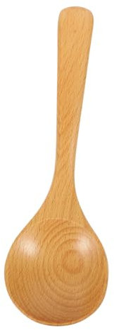 Cabilock Cuchara Sopera De Madera Reutilizable Cuchara Grande Para Postres Para Servir Salsas